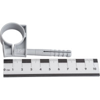 Одинарный пластиковый кронштейн с дюбелем MasterProf 25-27 мм, 5 шт ИС.130165