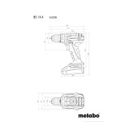 Аккумуляторная дрель Metabo BS 14.4 с набором оснастки 602206880