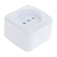 Розетка без заземления, белая UNIVersal Электра 0011