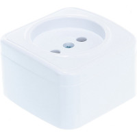 Розетка без заземления, белая UNIVersal Электра 0011