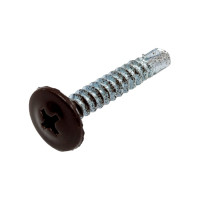 Саморез ПШC КРЕП-КОМП сверло 4,2х25 RAL8017 500шт пшс258017