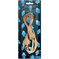 Проходной клавишный выключатель duwi  REV 2,5А с проводом и евровилкой, 1.9м, 24516 2