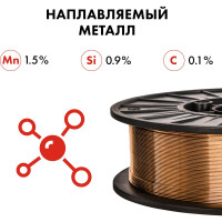 Проволока сварочная омедненная (5 кг; 1 мм) QUATTRO ELEMENTI 770-360