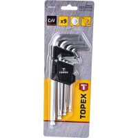 Набор шестигранных ключей TOPEX 1.5-10 мм 35D957