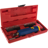 Динамометрическая отвертка 1/4" с набором бит и адаптеров в кейсе JTC-4625A