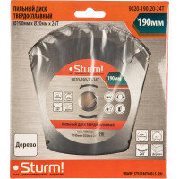 Диск пильный по дереву (190х20 мм; 24T) Sturm 9020-190-20-24T