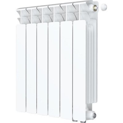 Радиатор биметаллический RIFAR BASE Ventil 500 06 секц. нижн. прав. R-BA-500-06-VR