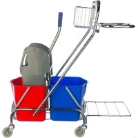 Двойная уборочная тележка Baiyun 2х17л IT-0109