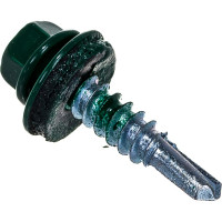 Кровельный саморез Daxmer 5,5x25 RAL 6005 сверло №3, 250 шт 00000304303