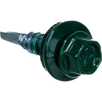 Кровельный саморез Daxmer 5,5x25 RAL 6005 сверло №3, 250 шт 00000304303