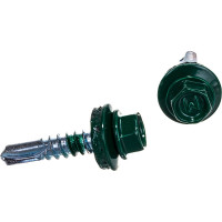 Кровельный саморез Daxmer 5,5x25 RAL 6005 сверло №3, 250 шт 00000304303