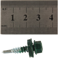 Кровельный саморез Daxmer 5,5x25 RAL 6005 сверло №3, 250 шт 00000304303