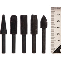 Шарошки металлические для фигурных отверстий, по металлу 5 шт. FIT IT 36475