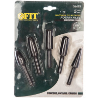 Шарошки металлические для фигурных отверстий, по металлу 5 шт. FIT IT 36475