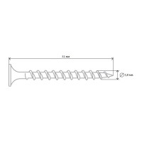 Саморез Tech-Krep 1 кг (625 шт.) 3.8х32 редкая резьба 125584
