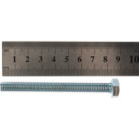 Болт DIN 933 с шестигранной головкой, оцинкованный М8х80, 20шт - коробка Tech-Krep 126513