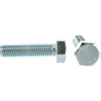 Болт DIN 933 с шестигранной головкой, оцинкованный М20х70, 6шт - коробка Tech-Krep 126543