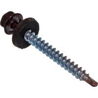 Кровельный саморез Tech-Krep КР сверло 4,8х51 RAL-8017 шоколадно-коричневый 60 шт, коробка с окном 125559