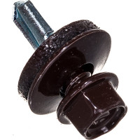 Кровельный саморез Tech-Krep КР сверло 5,5х19 RAL-8017 шоколадно-коричневый, 60 шт, коробка с окном 125702