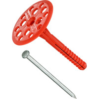 Дюбель для теплоизоляции с металлическим гвоздём 10х90, 50шт - пакет Tech-Krep 101886