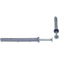 Дюбель-гвоздь 6х60 потайная манжета, полипропилен 100шт - ведро Tech-Krep 101468