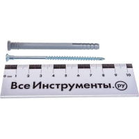 Дюбель-гвоздь 6х80 потайная манжета, полипропилен 100шт - ведро Tech-Krep 103184