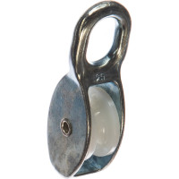 Одинарный оцинкованный блок для троса, нейлоновый шкив 25мм 1шт - ярлык Tech-Krep 112742