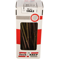 Универсальный саморез Tech-Krep 130х6,0 мм 50 шт желтый, коробка с окном 102278