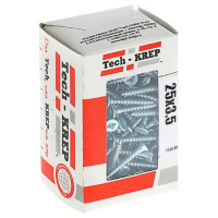 Универсальные саморезы Zitar 25x3,5 мм 200 шт оцинкованные коробка с окном Tech-Kr 102170