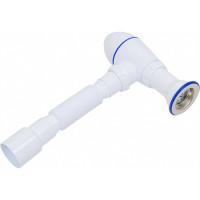 Сифон для умывальника Unicorn 1.1/2"х40, литой нержавеющий выпуск, винт 80 мм, с универсальной гибкой трубой, 40х40/50 A120 ИС.110312 533250