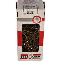 Универсальный саморез Tech-Krep 40х4,0 мм 200 шт желтый, коробка с окном 102245