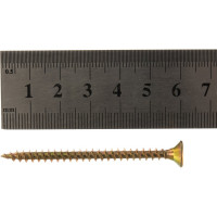 Универсальный саморез Tech-Krep 60х4,5 мм 150 шт желтый, коробка с окном 102257