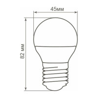 Светодиодная лампа - шарик E27 5W 4000K FERON LB-38 25405