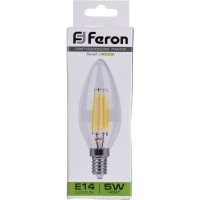 Светодиодная лампа - свеча E14 5W 4000K FERON LB-58 25573