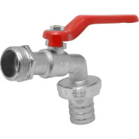 Кран шаровой водоразборный MasterProf 3/4" со штуцером 20мм ручка ИС.080034