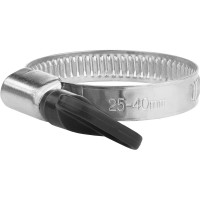 Обжимной хомут из нержавеющей стали MasterProf 25-40 мм, бабочка ИС.140093