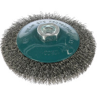Щетка коническая с гофрированной стальной проволокой Мастер 056 (115 мм; М14) Профоснастка 20105002