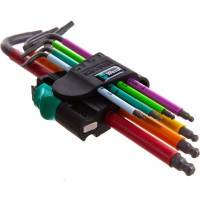 Набор Г-образных ключей WERA с шаром, 7 пр., 1.5/2/2.5/3/4/5/6 мм WE-022534