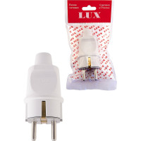 Разборная вилка, белая, с з/к, 250В, 16А LUX ВР31 4606400419761