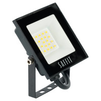 Светодиодный прожектор SAFFIT SFL90-20 2835SMD, 20W 4000K AC220V/50Hz IP65, черный в компактном корпусе 55075