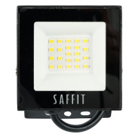 Светодиодный прожектор SAFFIT SFL90-20 2835SMD, 20W 4000K AC220V/50Hz IP65, черный в компактном корпусе 55075
