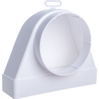 Соединитель угловой плоского воздуховода с круглым 60х204/D125 ERA 620СК12,5КП 210-061