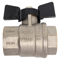 Шаровый кран В/В Ду-25 /1" бабочка черная Bugatti OREGON 03020072