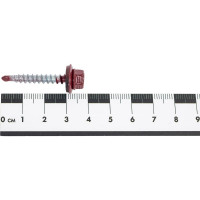 Кровельный саморез, красное вино Крепежная техника 4,8х35 RAL 3005 250шт 420308 БК