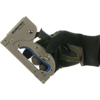 Металлический степлер с обрезиненной ручкой EUROTEX тип скобы №53, 4-14мм 032305-002