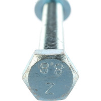 Болт Tech-Krep/Zitar DIN933 с шестигранной головкой, оцинкованный М12х120 + гайка + шайба 2 шт - пакет 136929