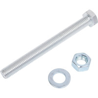 Болт Tech-Krep/Zitar DIN933 с шестигранной головкой, оцинкованный М12х120 + гайка + шайба 2 шт - пакет 136929