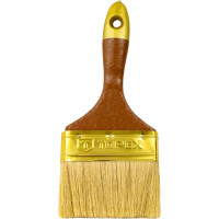 Плоская кисть 4 дюйма (лакированная деревянная ручка, натуральная щетина, для масляных красок) TOPEX Профи 19b640