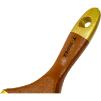 Плоская кисть 4 дюйма (лакированная деревянная ручка, натуральная щетина, для масляных красок) TOPEX Профи 19b640