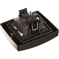 Розетка ЭРА 2X2P+E Schuko со шторками 16A-250В IP20 графит Б0019331